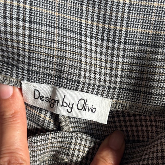 Gray Plaid Women's Pants - Picture 2 of 7